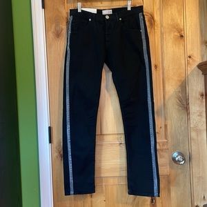 PMD Black Gray Stripe Slim Denim Jeans $264 NWT Men’s 31
